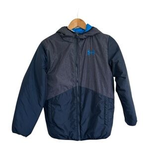 Under Armour Kids' Navy and Bright Blue Jacket Reversible YXl